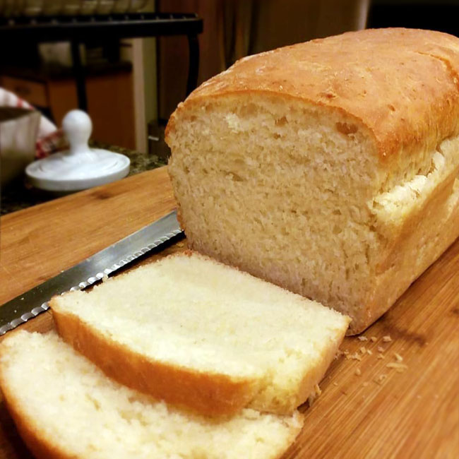 Pão de forma caseiro delicioso