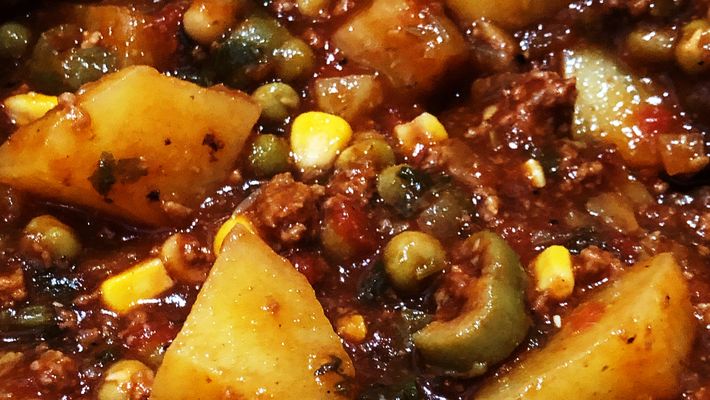 Receita de carne moída com batata simples