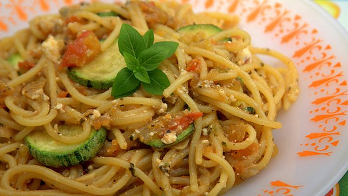 Receita de macarronada com abobrinha