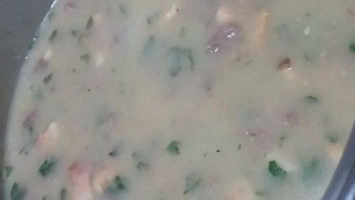 Receita de sopa de batatas e carne desfiada