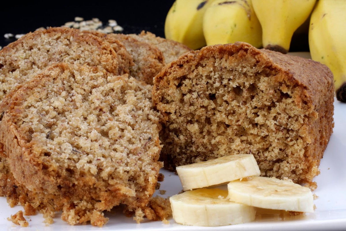 Receita de bolo de banana e canela