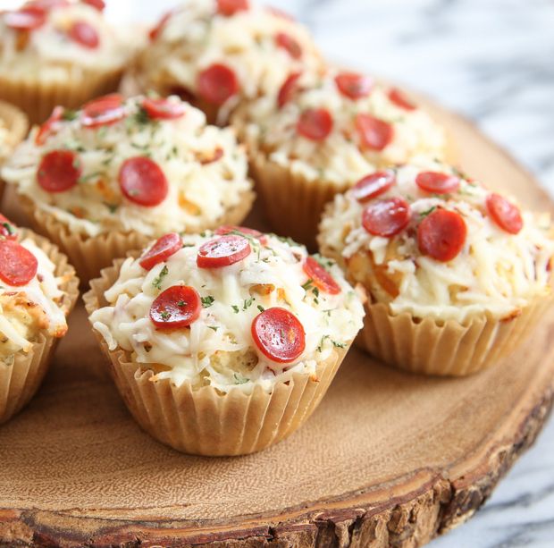 Receita de cupcake salgado sabor pizza