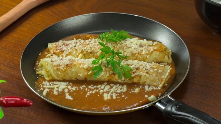 Receita de panqueca de frango