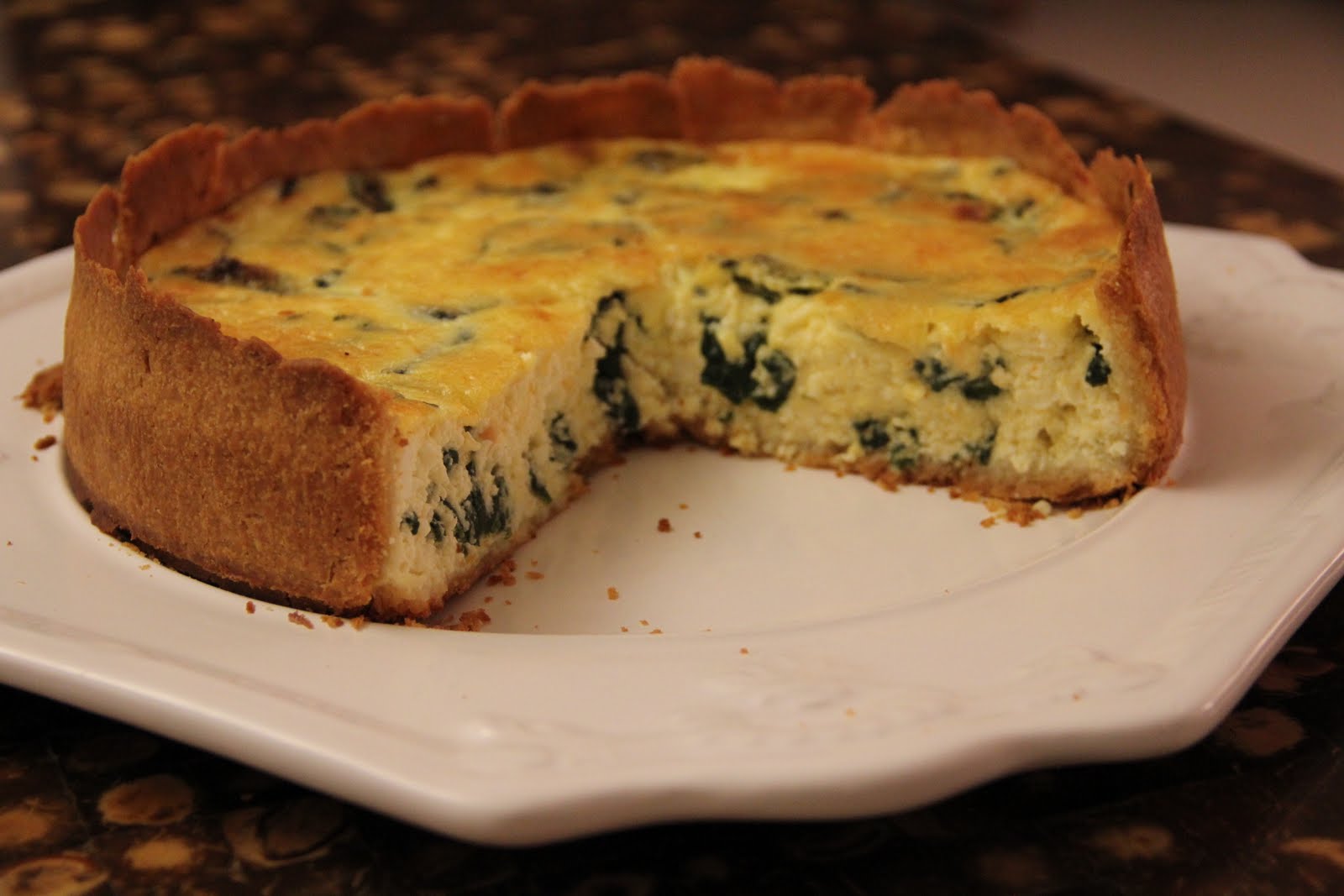 Receita de quiche de ricota e espinafre