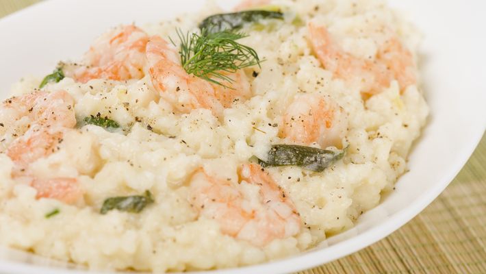 Receita de risoto de camarão cremoso