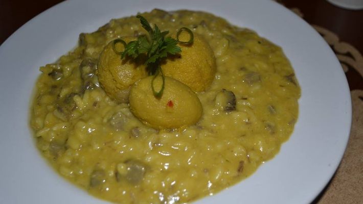 Receita de risoto de pequi com cubinhos de carne de sol