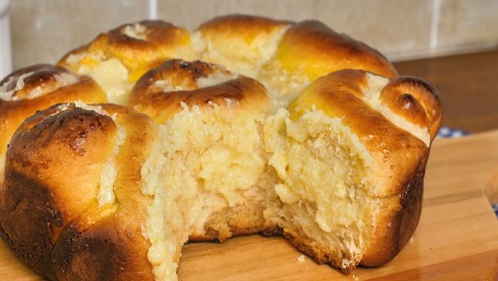 Receita de rosca de coco (pão doce)