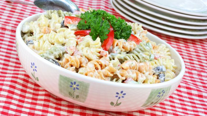 Receita de salada de macarrão com maionese,