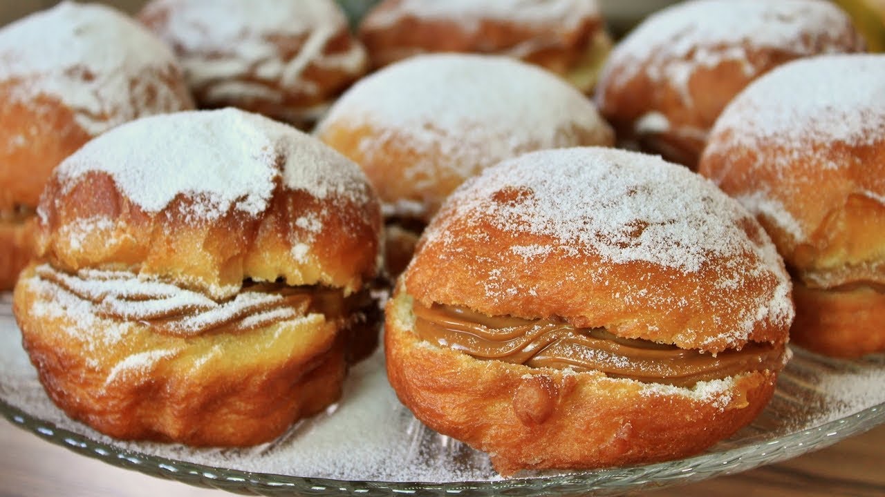 Receita de sonho com recheio de doce de leite