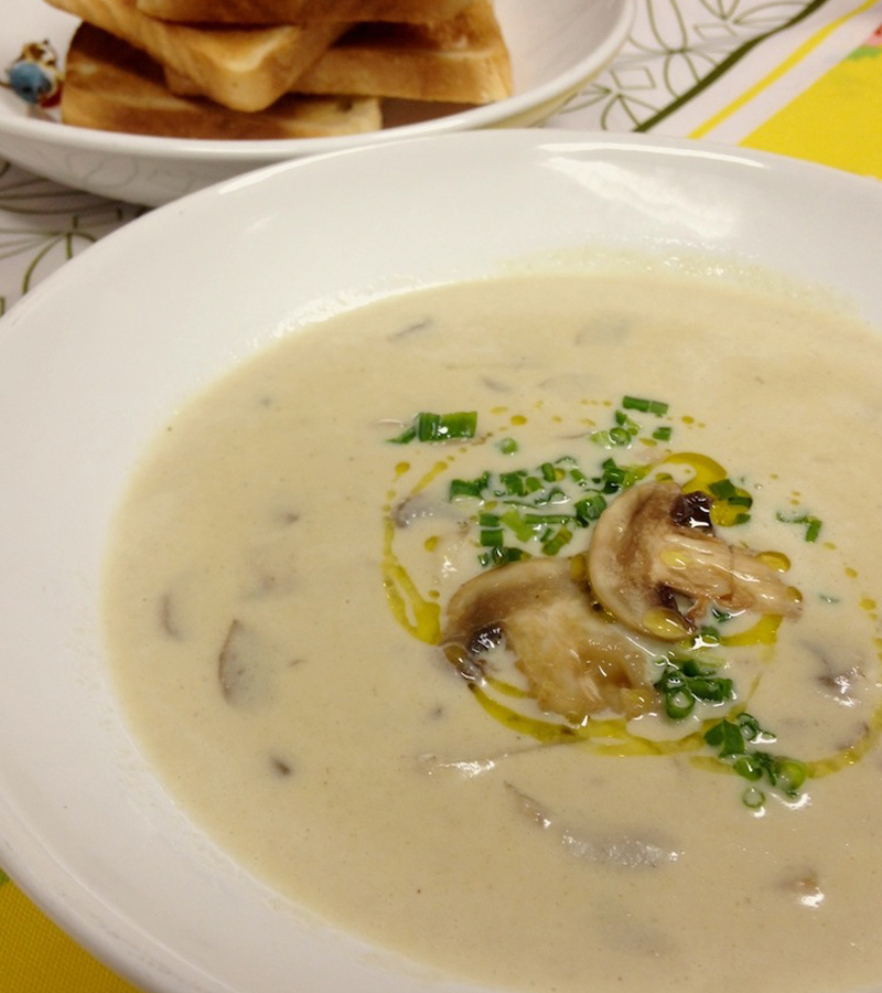 Receita de sopa de cogumelos