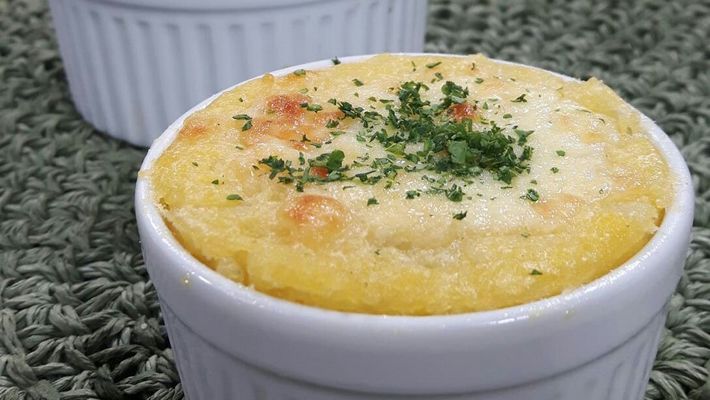 Receita de souflé de milho e gorgonzola