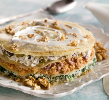 Bolo de panqueca e sardinha