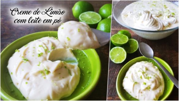 Creme de limão com leite em pó