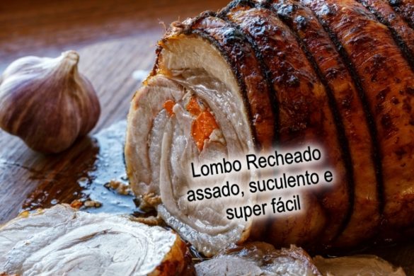 Lombo de porco assado recheado