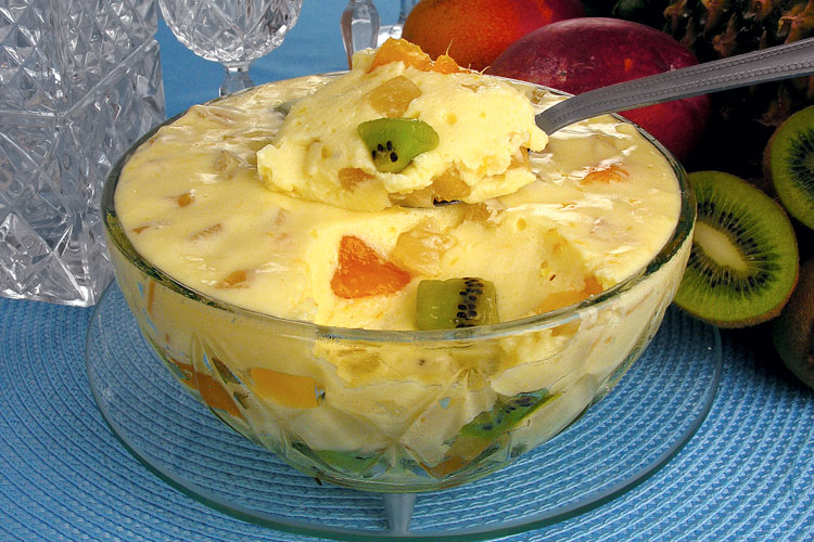 Mousse salada de frutas