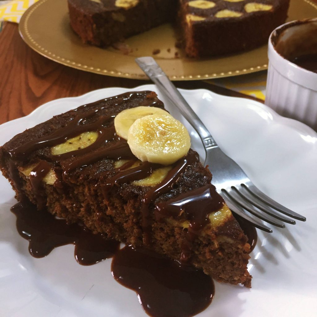 Receita bolo de banana com chocolate