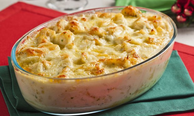 Receita de bacalhau com queijo e batata