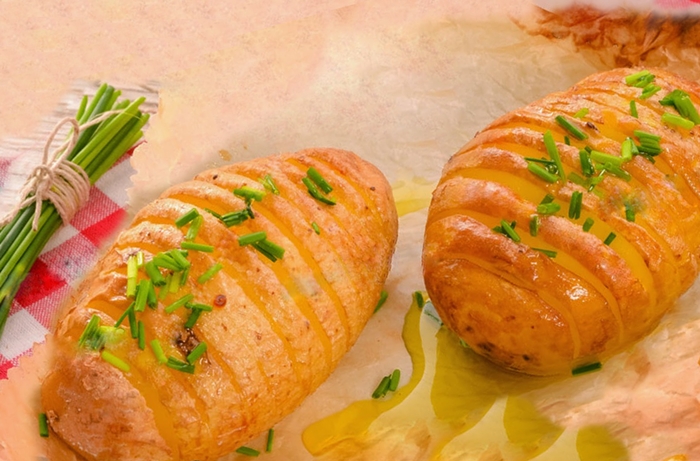 Receita de batatas hasselback