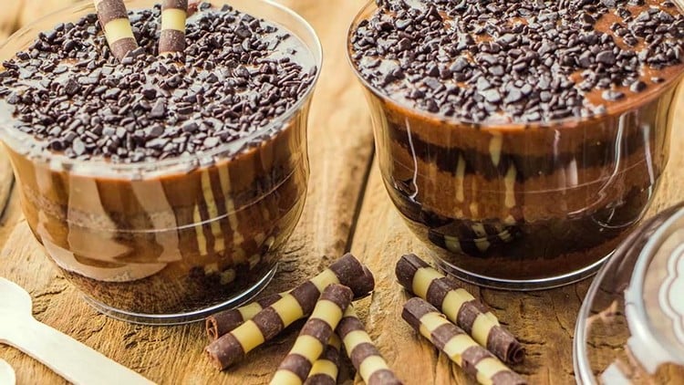 Receita de bolo no pote de brigadeiro