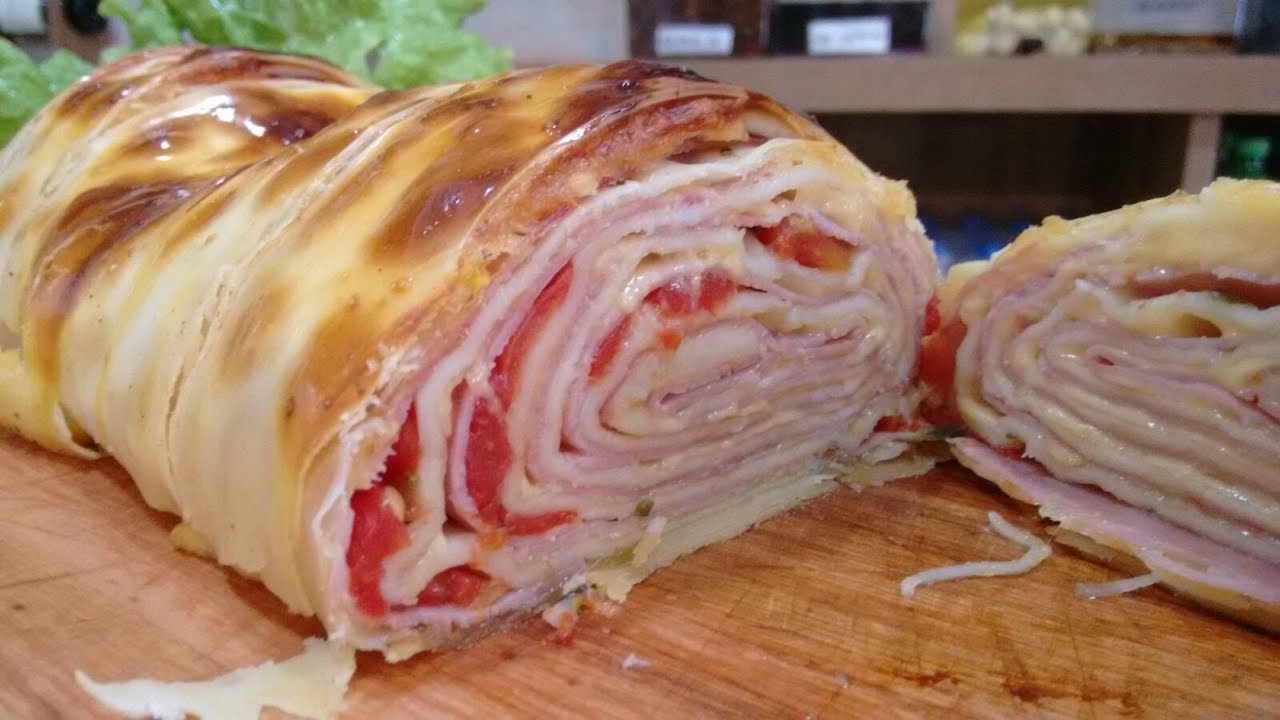 Receita de pastelão de queijo e presunto fácil