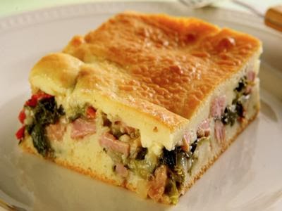 Torta de escarola e bacon