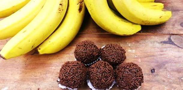 Brigadeiro de casca de banana