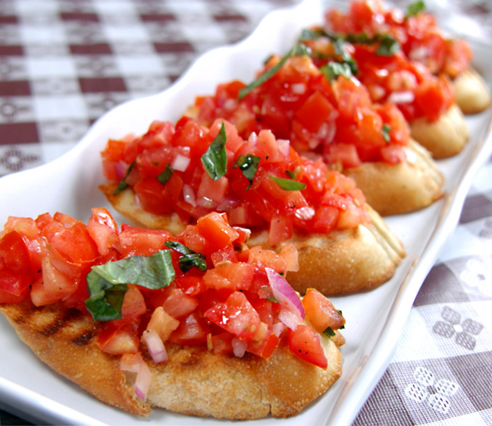 Receita de bruschetta tradicional