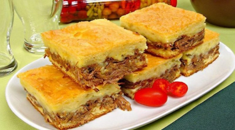 Receita torta de carne moida com mandioca e queijo