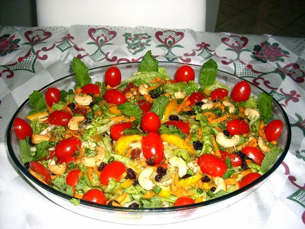 Saladas decoradas para o natal