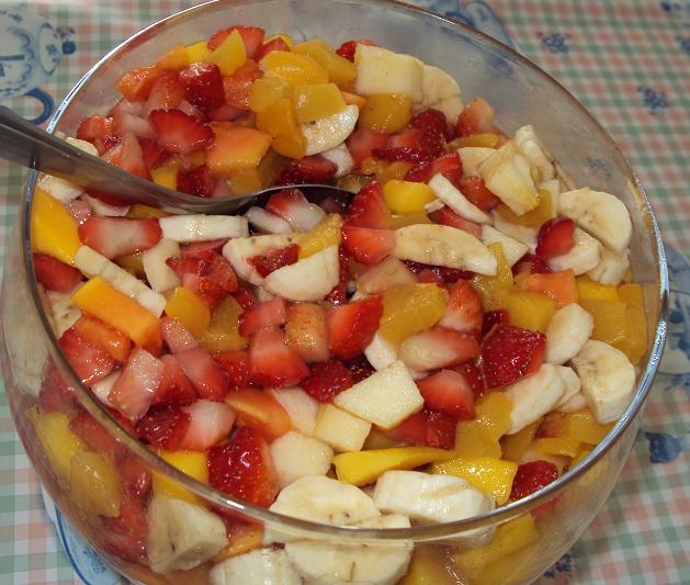 Salada de frutas natalina especial