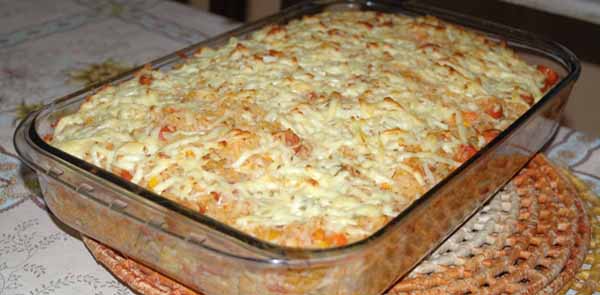 Arroz de forno a parmegiana muito fácil