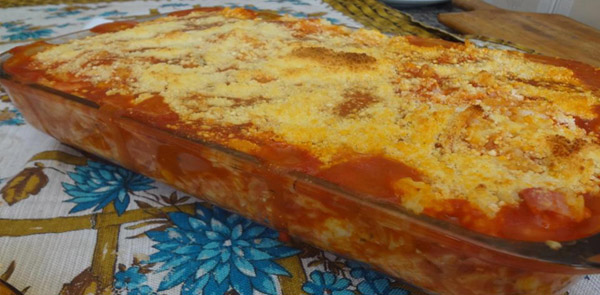 Arroz de forno gratinado fácil e delicioso