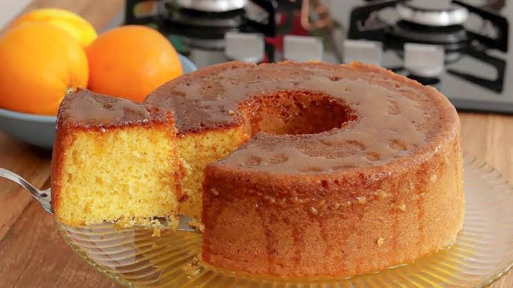 Bolo de laranja com calda super fácil e fofinho o melhor bolo que já fiz