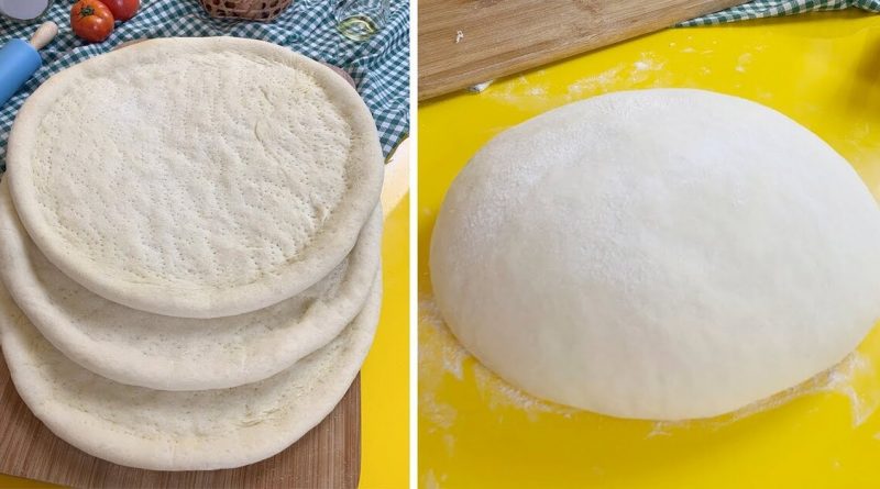 Massa de pizza caseira super macia e rende até 4 pizzas grande