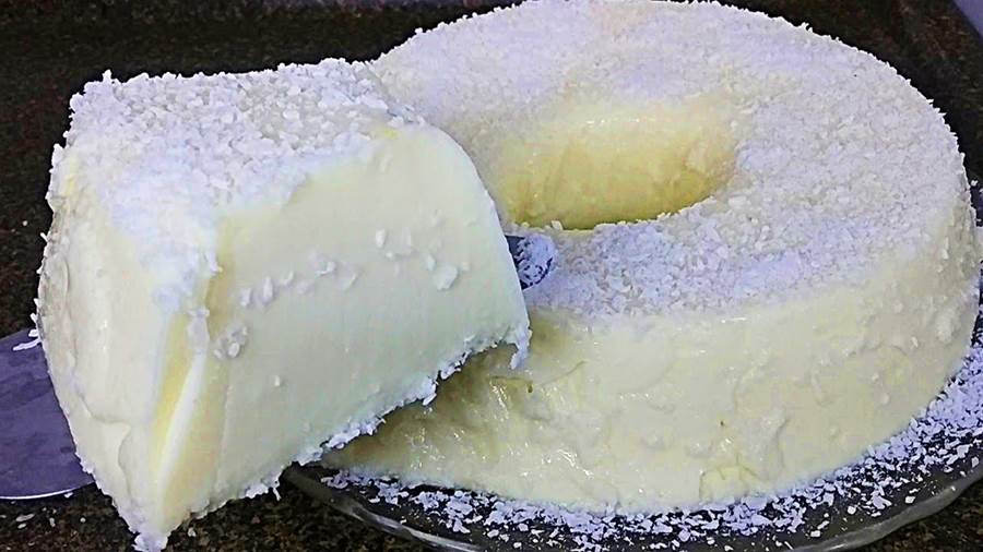 Pudim de leite com coco sem ovos e sem forno