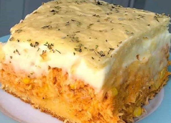 Torta de frango de liquidificador muito fácil e saborosa