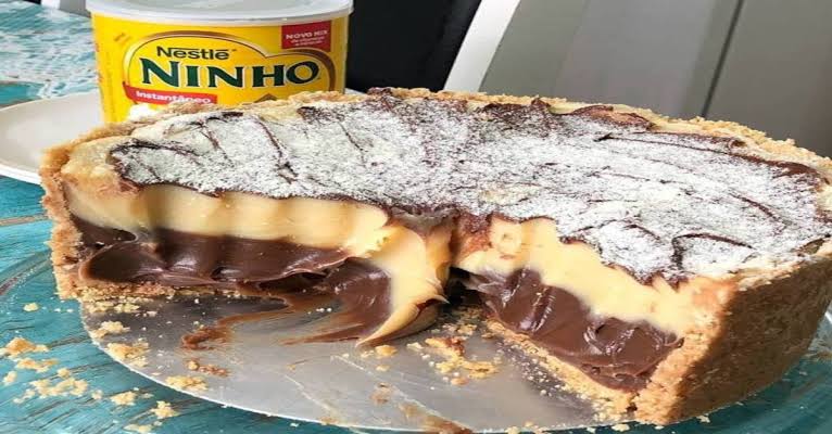 Torta trufada de leite ninho simplesmente fácil e maravilhosa