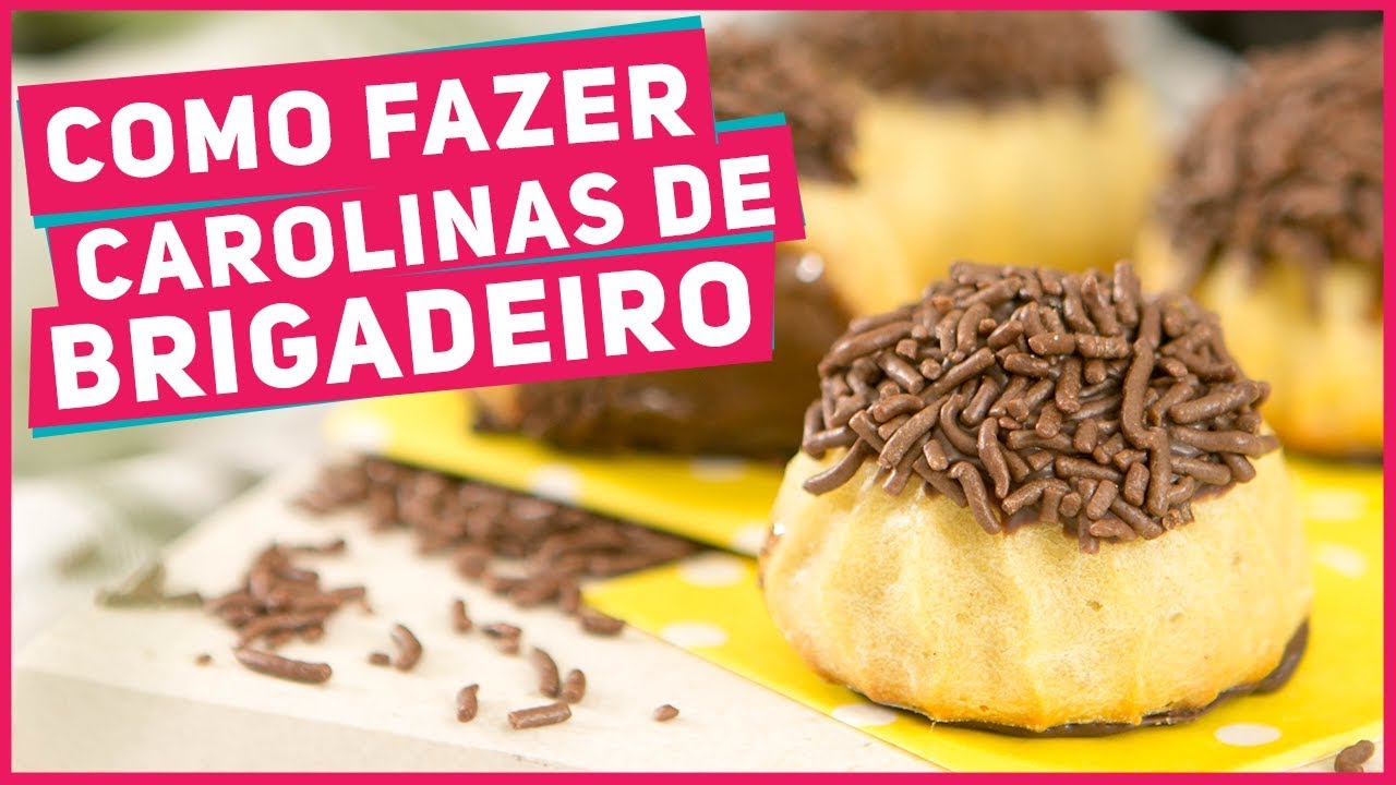 Carolinas de padaria de brigadeiro em casa