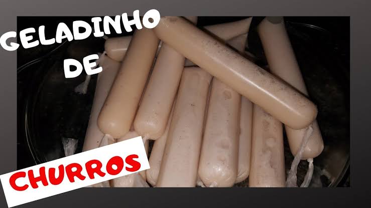 Geladinho de churros delicioso