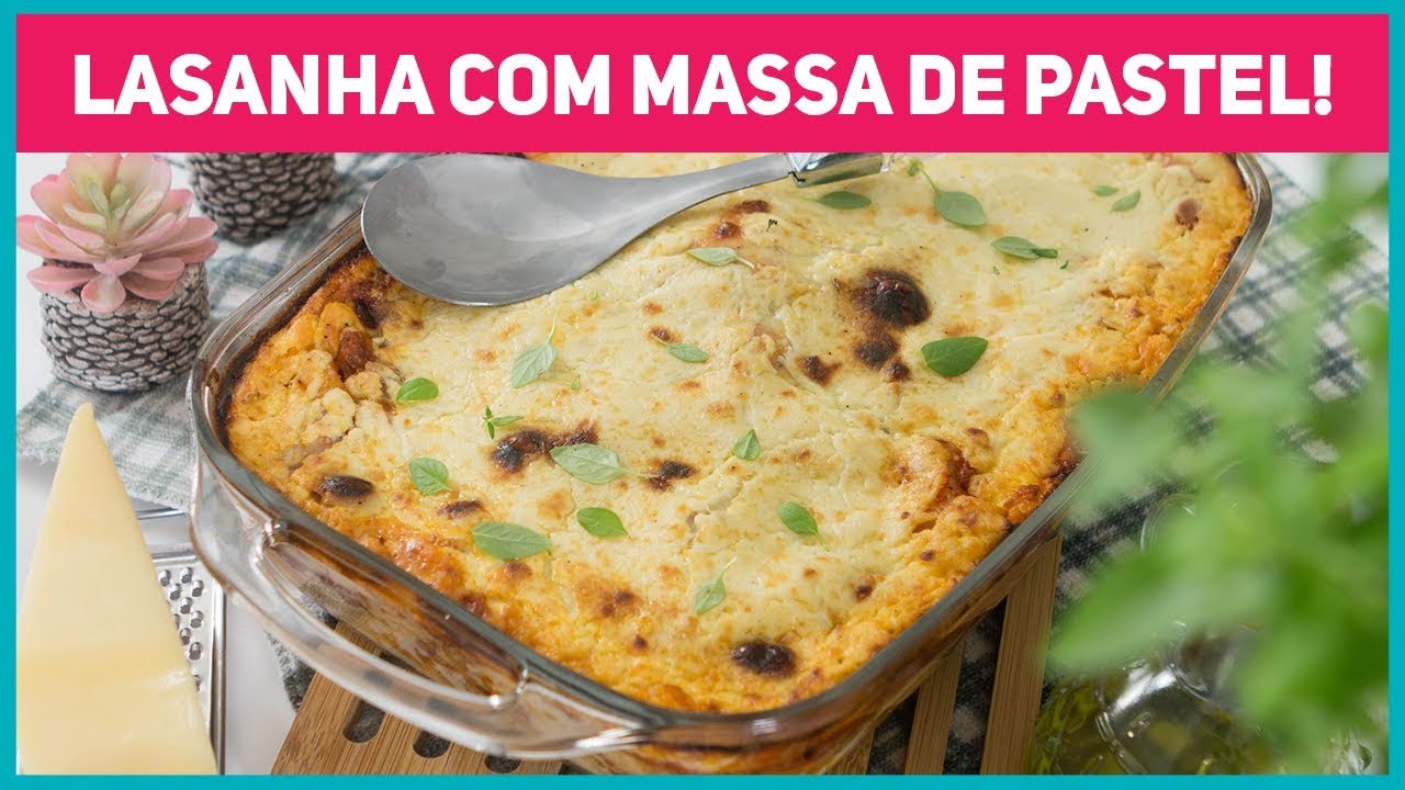 Lasanha de linguiça com massa de pastel caseira