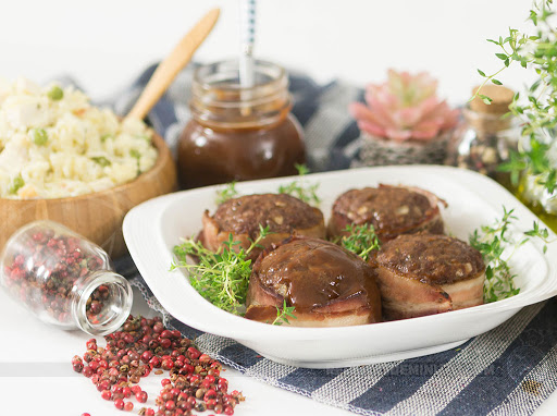 Medalhão de carne moída com barbecue fácil e muito delicioso