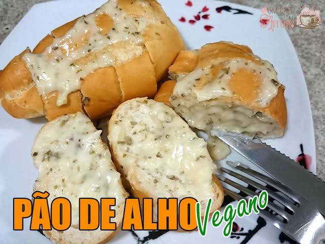 Pão de alho vegano delicioso