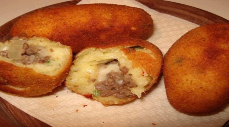 Receita de bolinho de batata com carne moída