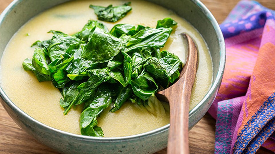 Receita de polenta com couve saborosa