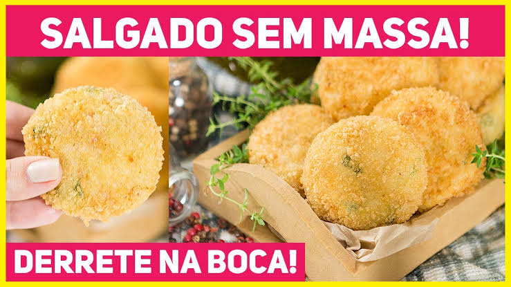 Salgado de queijo e presunto sem massa