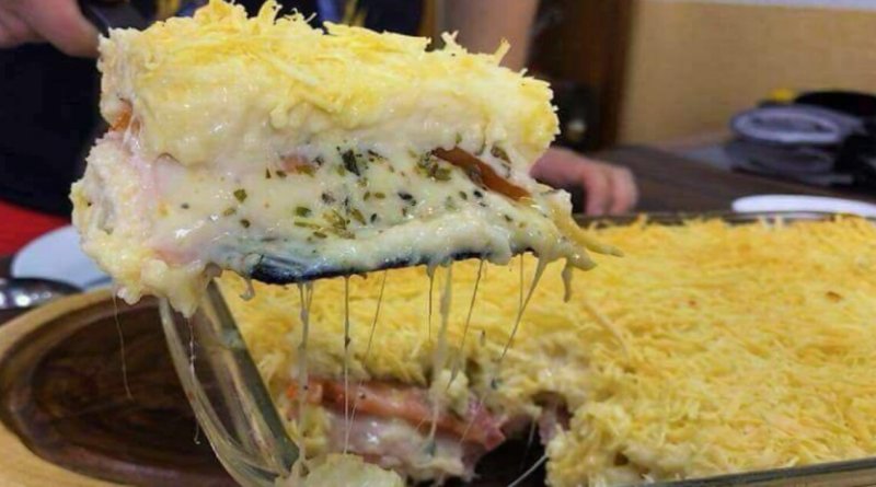 Torta de presunto e queijo uma explosão de sabor