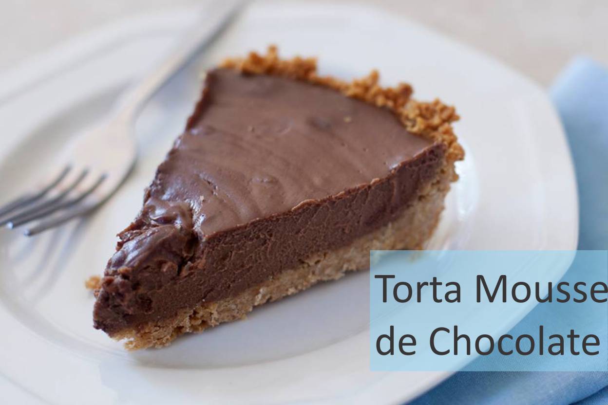 Torta mousse de chocolate fácil e delicioso