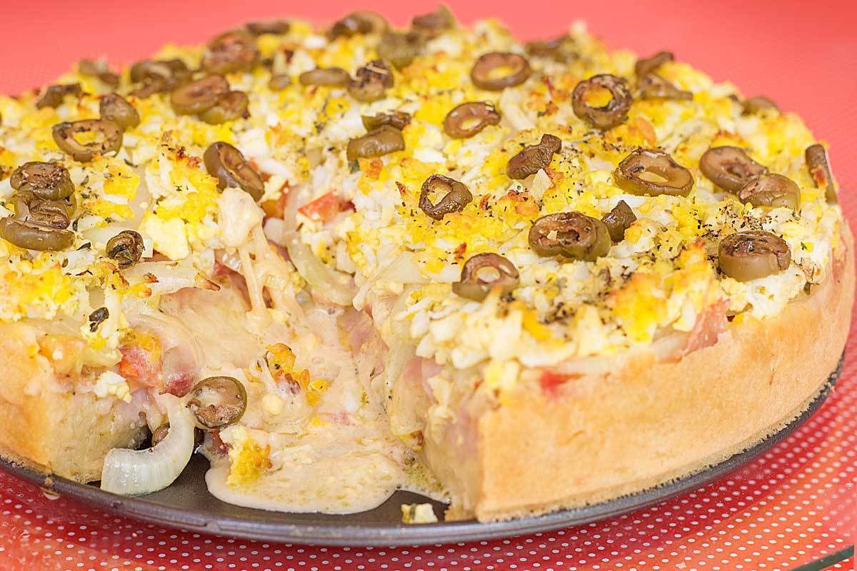 Torta pizza portuguesa fácil muito deliciosa