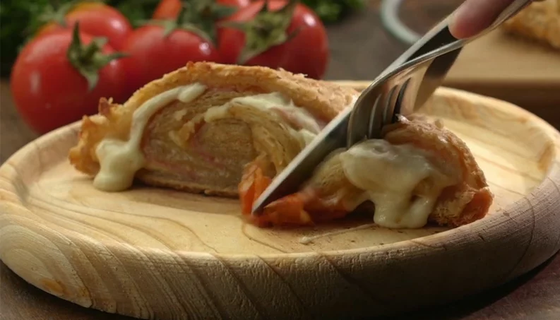 Pastelão de presunto e queijo