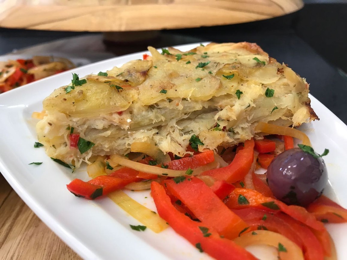 Receita de mil folhas de bacalhau